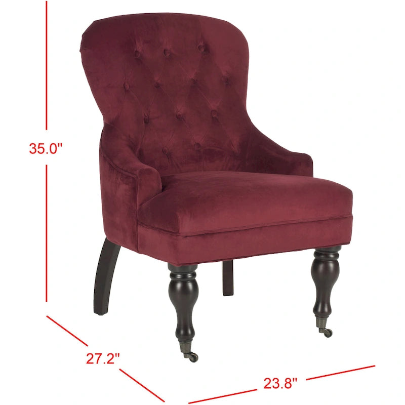 Tufted Beige Petite Arm Chair - 23.6 x 28.7 x 34.6 - 24Wx29Dx35H