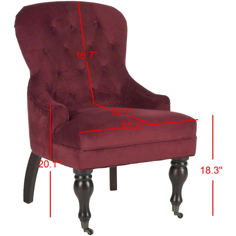 Tufted Beige Petite Arm Chair - 23.6 x 28.7 x 34.6 - 24Wx29Dx35H