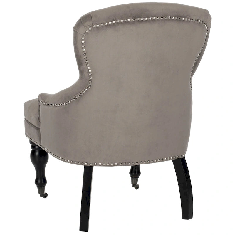 Tufted Beige Petite Arm Chair - 23.6 x 28.7 x 34.6 - 24Wx29Dx35H