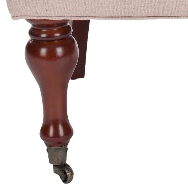 Tufted Beige Petite Arm Chair - 23.6 x 28.7 x 34.6 - 24Wx29Dx35H