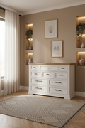 White/Brown Dresser