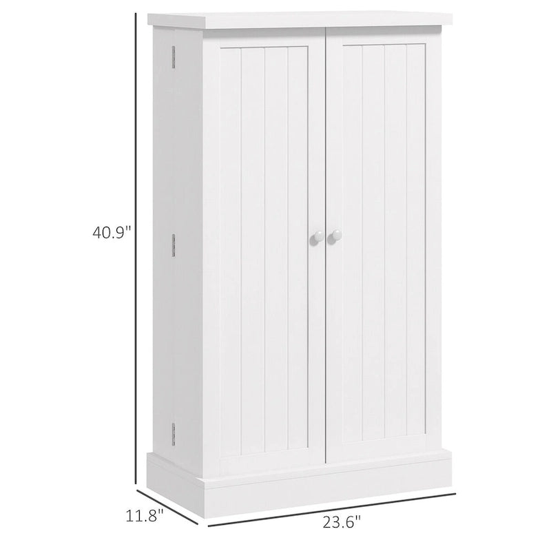 41 5 - tier Pantry Storage Cabinet with 12 Door Shelves , Double Doors