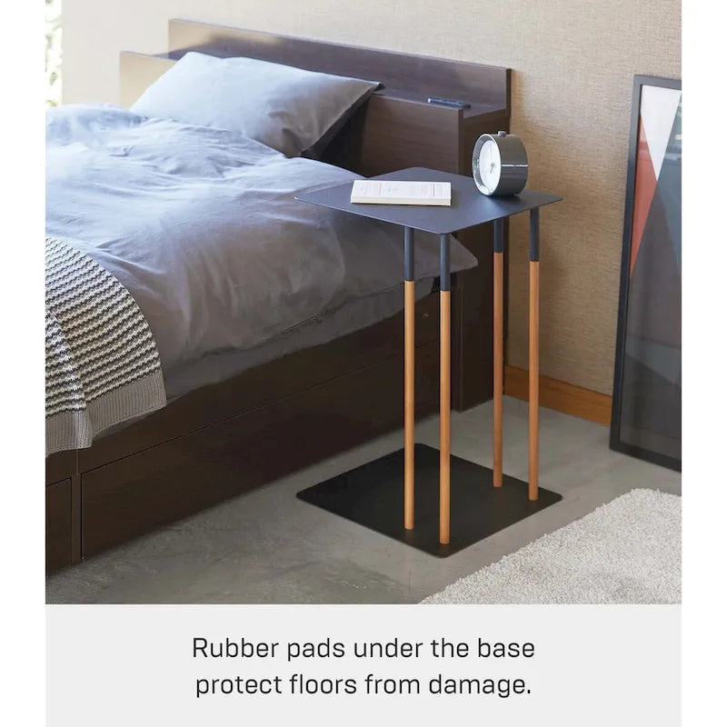 C Side Table , Steel , Holds 11 lbs - L 13.78 x W 13.78 x H 21.65 inches
