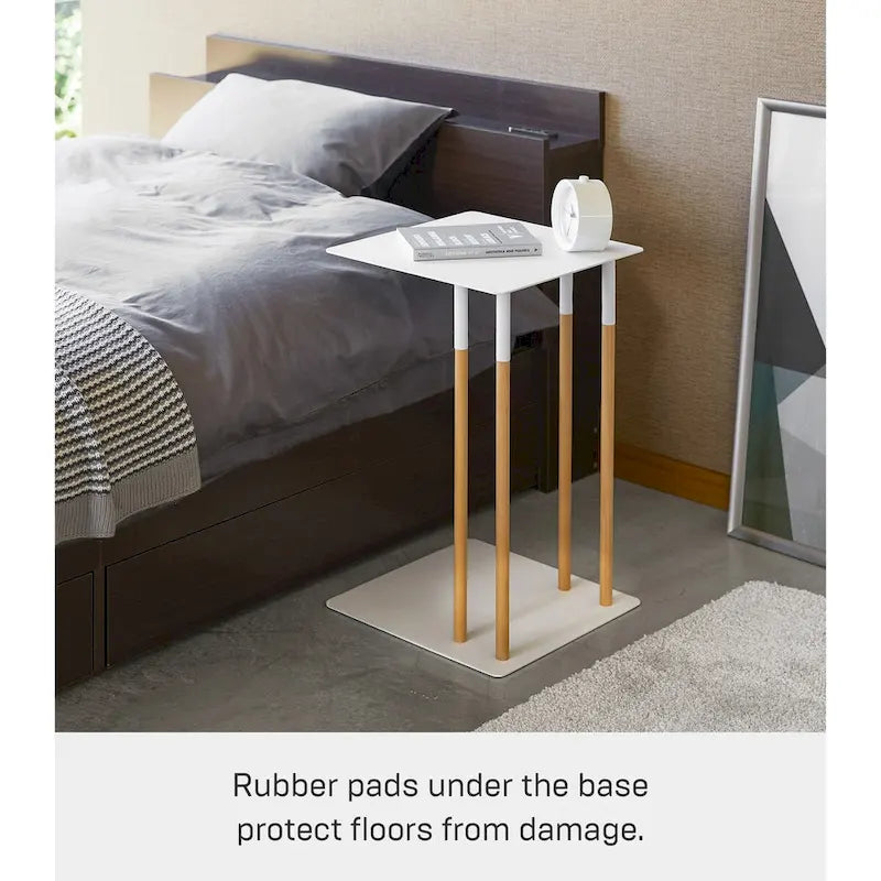 C Side Table , Steel , Holds 11 lbs - L 13.78 x W 13.78 x H 21.65 inches