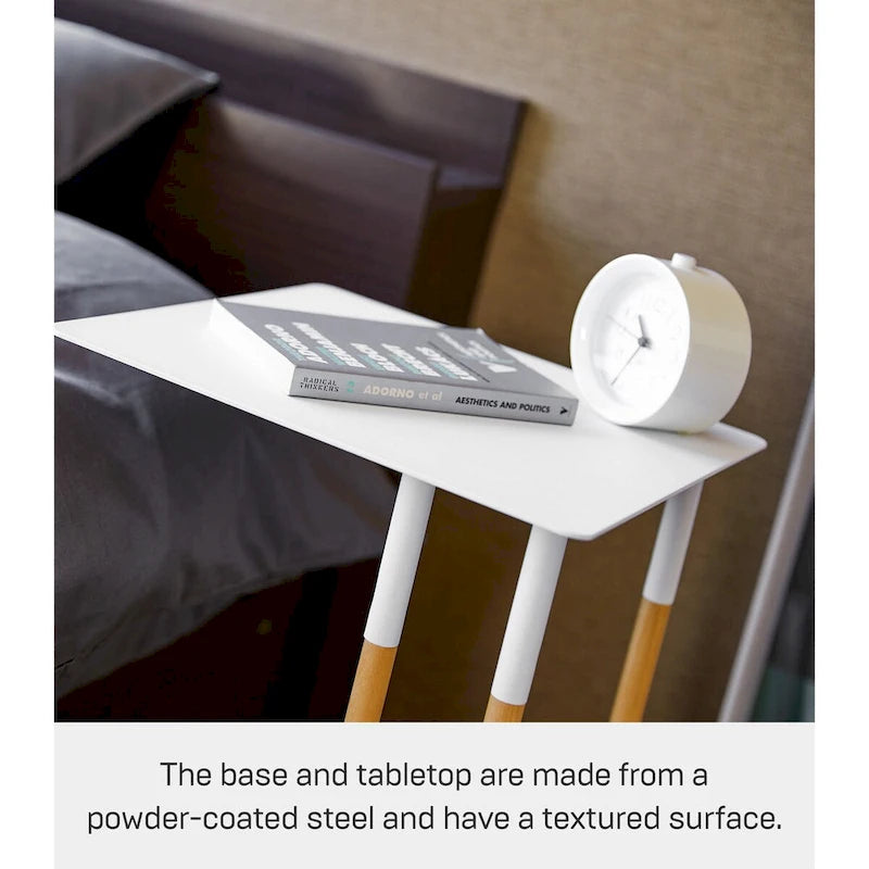 C Side Table , Steel , Holds 11 lbs - L 13.78 x W 13.78 x H 21.65 inches