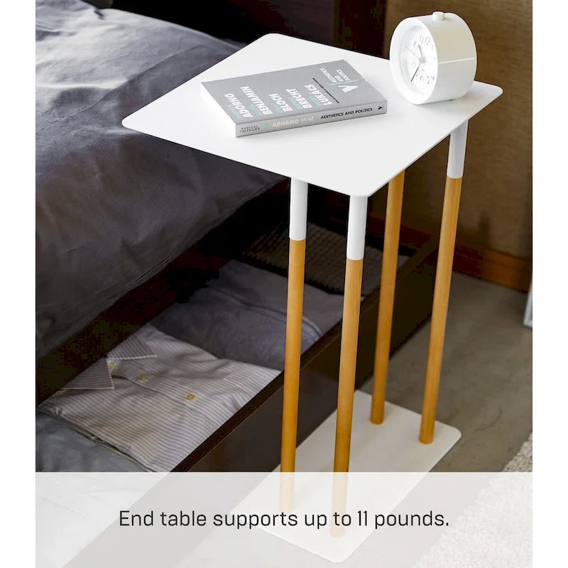 C Side Table , Steel , Holds 11 lbs - L 13.78 x W 13.78 x H 21.65 inches