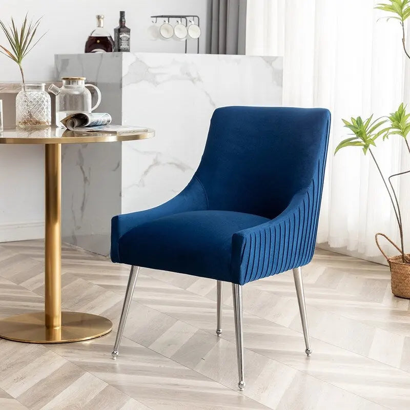 Modern Glam Velvet Dining Chair Set of 8 for Dining Room , Tufted Vanity Chair for Living Room (no table)