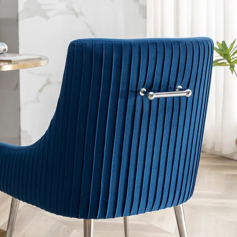 Modern Glam Velvet Dining Chair Set of 8 for Dining Room , Tufted Vanity Chair for Living Room (no table)