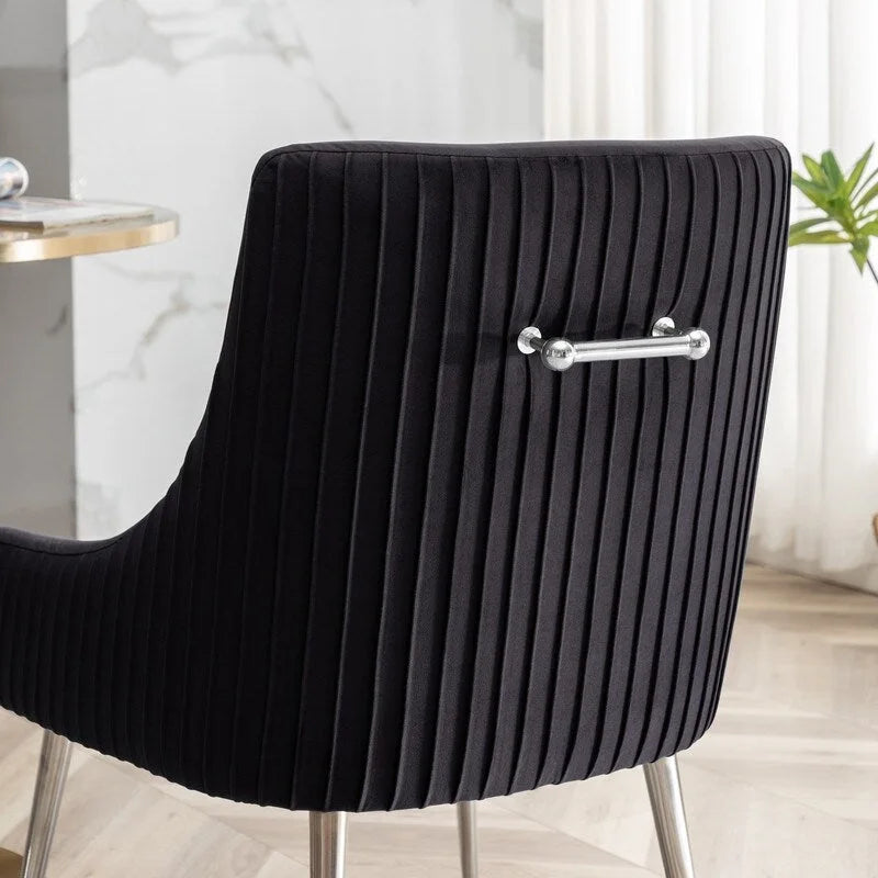 Modern Glam Velvet Dining Chair Set of 8 for Dining Room , Tufted Vanity Chair for Living Room (no table)