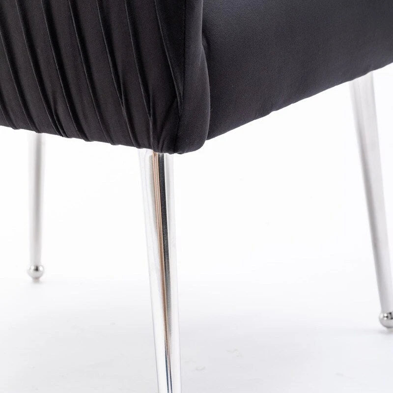 Modern Glam Velvet Dining Chair Set of 8 for Dining Room , Tufted Vanity Chair for Living Room (no table)