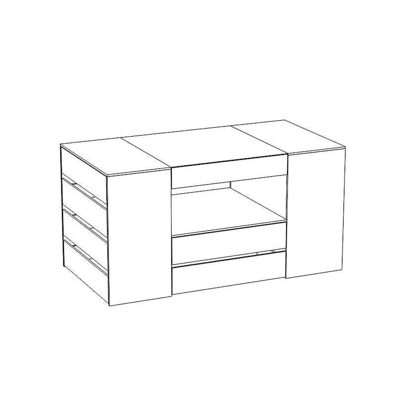 Storage Island with Drawer for Walk - In Closet and Dressing Room Dresser
