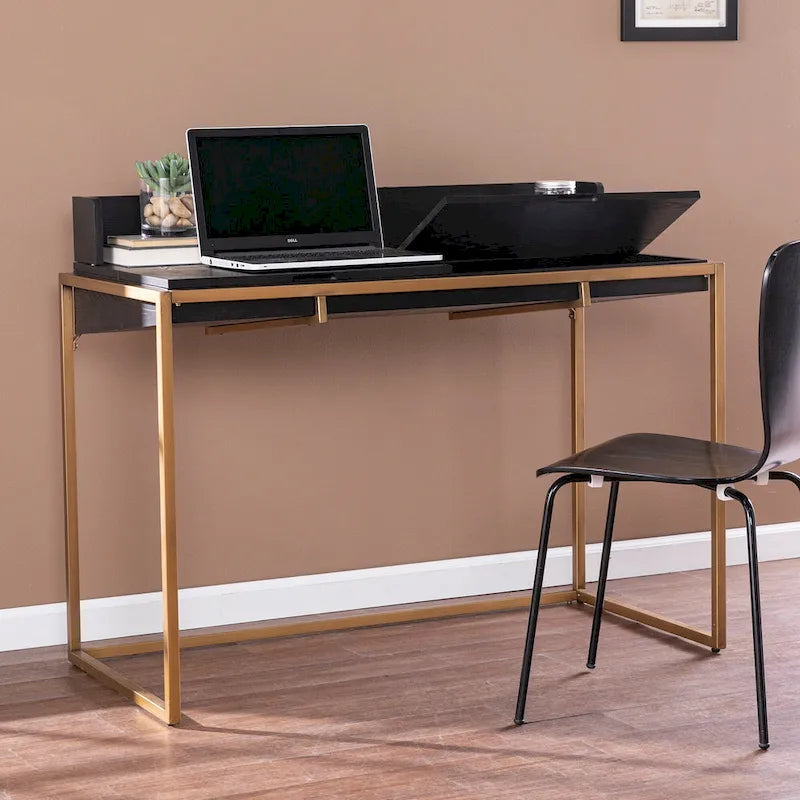 Modern Simple Style Office Desk , Writing Desk , Flip - Top Desk w/ Storage